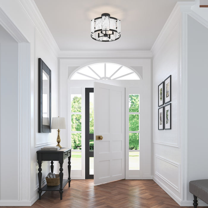 Minka-Lavery - 3635-899 - Four Light Semi-Flush Mount - Veil - Dark Matte Black