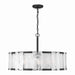 Minka-Lavery - 3636-899 - Six Light Pendant - Veil - Dark Matte Black