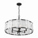 Minka-Lavery - 3636-899 - Six Light Pendant - Veil - Dark Matte Black