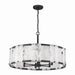 Minka-Lavery - 3636-899 - Six Light Pendant - Veil - Dark Matte Black