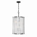 Minka-Lavery - 3637-899 - Six Light Pendant - Veil - Dark Matte Black