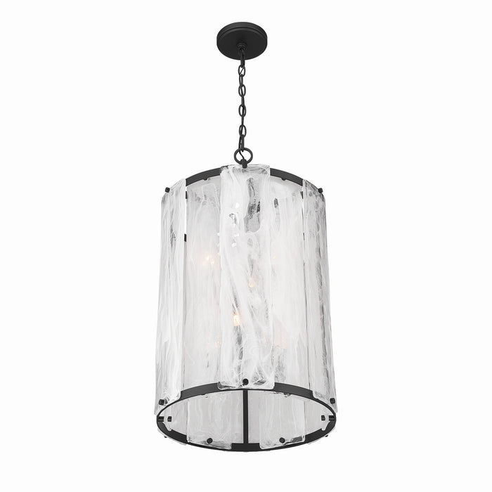 Minka-Lavery - 3637-899 - Six Light Pendant - Veil - Dark Matte Black