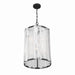 Minka-Lavery - 3637-899 - Six Light Pendant - Veil - Dark Matte Black