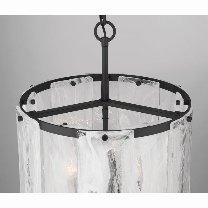 Minka-Lavery - 3637-899 - Six Light Pendant - Veil - Dark Matte Black