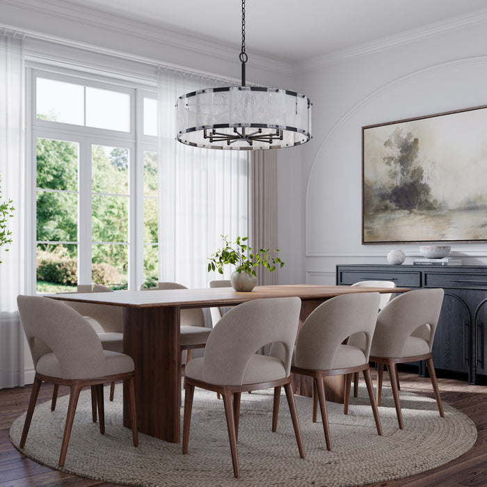 Minka-Lavery - 3638-899 - Ten Light Pendant - Veil - Dark Matte Black