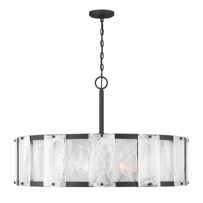 Minka-Lavery - 3638-899 - Ten Light Pendant - Veil - Dark Matte Black