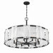 Minka-Lavery - 3638-899 - Ten Light Pendant - Veil - Dark Matte Black
