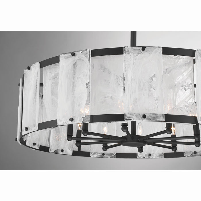 Minka-Lavery - 3638-899 - Ten Light Pendant - Veil - Dark Matte Black