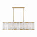 Minka-Lavery - 3639-732 - Six Light Linear Chandelier - Veil - Legacy Brass