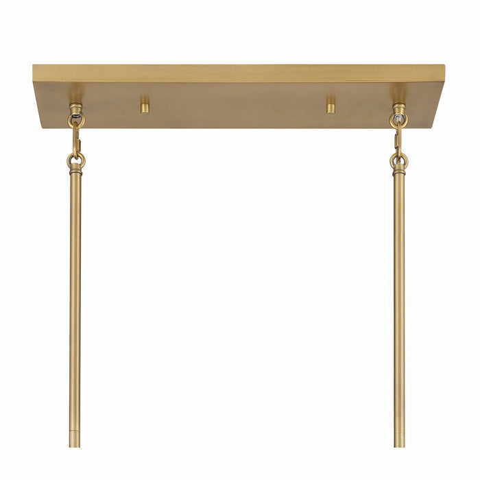 Minka-Lavery - 3639-732 - Six Light Linear Chandelier - Veil - Legacy Brass