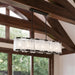 Minka-Lavery - 3639-899 - Six Light Linear Chandelier - Veil - Dark Matte Black