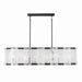 Minka-Lavery - 3639-899 - Six Light Linear Chandelier - Veil - Dark Matte Black