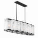 Minka-Lavery - 3639-899 - Six Light Linear Chandelier - Veil - Dark Matte Black