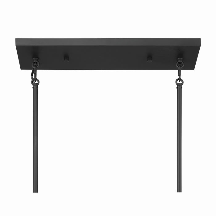 Minka-Lavery - 3639-899 - Six Light Linear Chandelier - Veil - Dark Matte Black