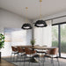 Minka-Lavery - 3954-796 - Four Light Pendant - Waveform - Dark Bronze