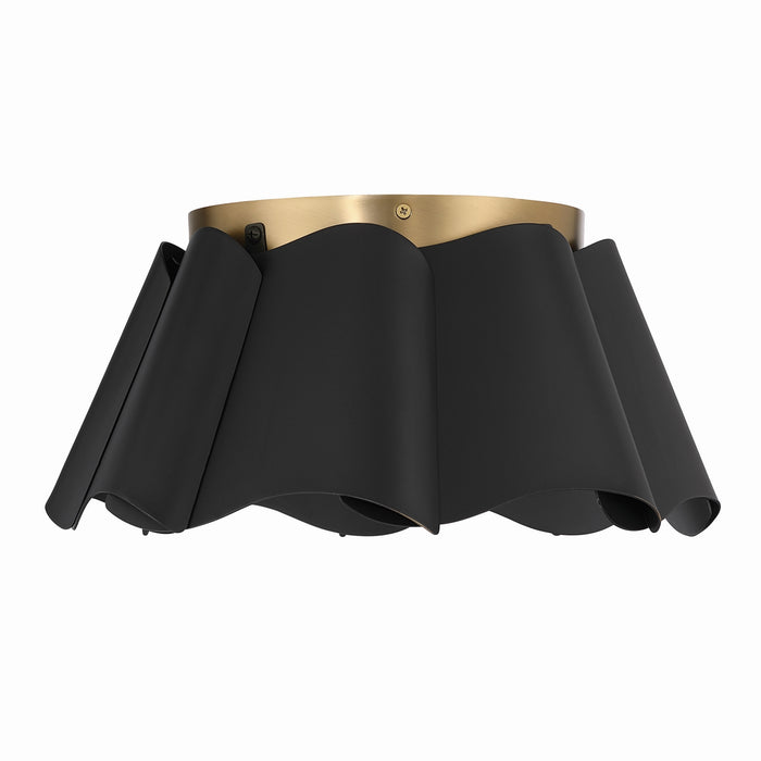 Minka-Lavery - 3955-796 - Three Light Flush Mount - Waveform - Dark Bronze
