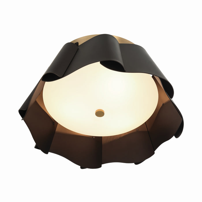 Minka-Lavery - 3955-796 - Three Light Flush Mount - Waveform - Dark Bronze