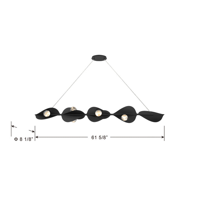 Minka-Lavery - 3977-66-L - LED Linear Chandelier - Pod - Sand Coal Black
