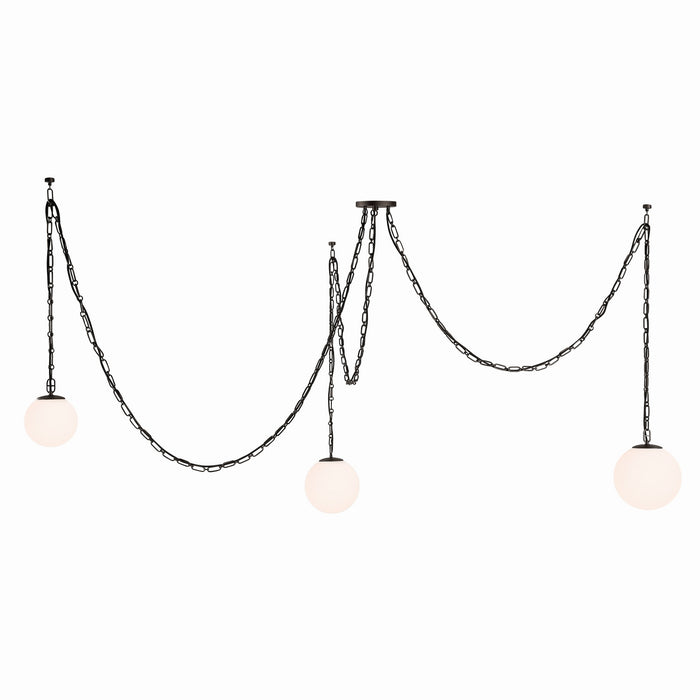 Minka-Lavery - 5218-860 - Three Light Pendant - Marbelle - Dark Bronze