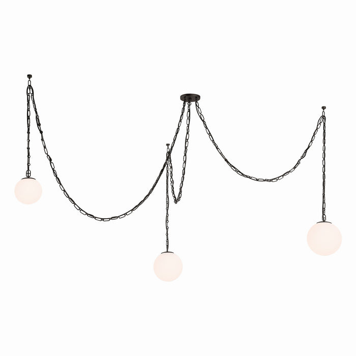 Minka-Lavery - 5218-860 - Three Light Pendant - Marbelle - Dark Bronze