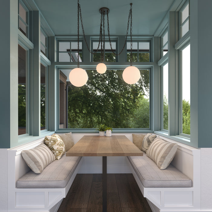Minka-Lavery - 5218-860 - Three Light Pendant - Marbelle - Dark Bronze