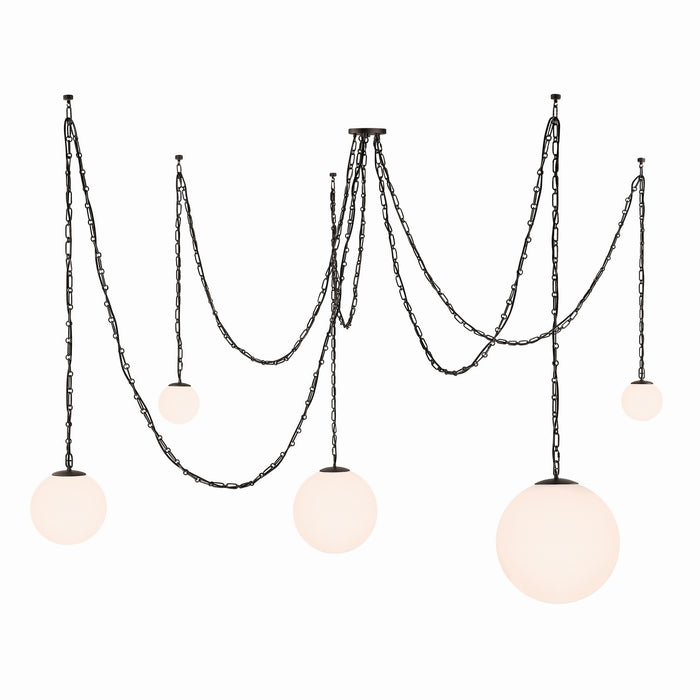 Minka-Lavery - 5219-860 - Five Light Pendant - Marbelle - Dark Bronze