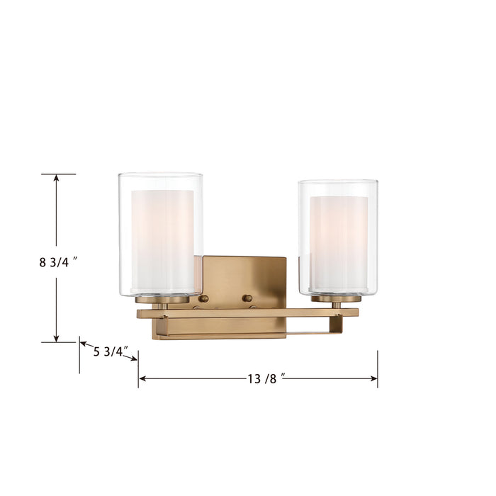 Minka-Lavery - 6102-791 - Two Light Vanity - Parsons Studio - Brushed Gold