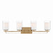 Minka-Lavery - 6104-791 - Four Light Vanity - Parsons Studio - Brushed Gold
