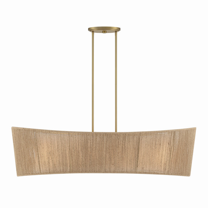 Minka-Lavery - 6578-695 - Four Light Linear Chandelier - Key Largo - Soft Brass