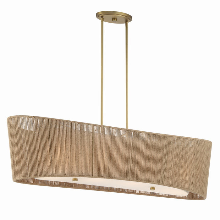 Minka-Lavery - 6578-695 - Four Light Linear Chandelier - Key Largo - Soft Brass