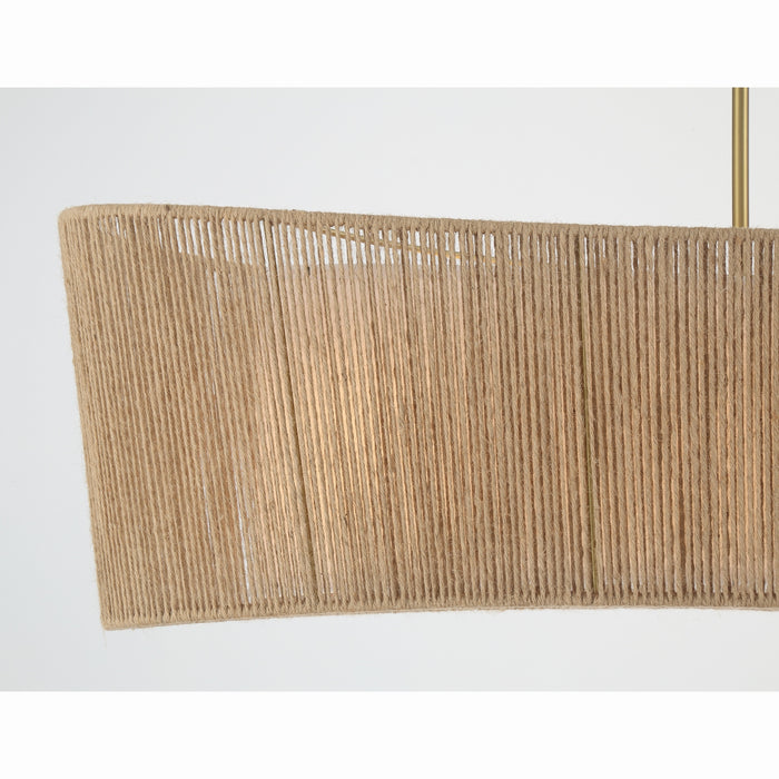Minka-Lavery - 6578-695 - Four Light Linear Chandelier - Key Largo - Soft Brass