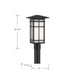 Minka-Lavery - 71185-899 - One Light Post Lantern - Grydton - Dark Matte Black