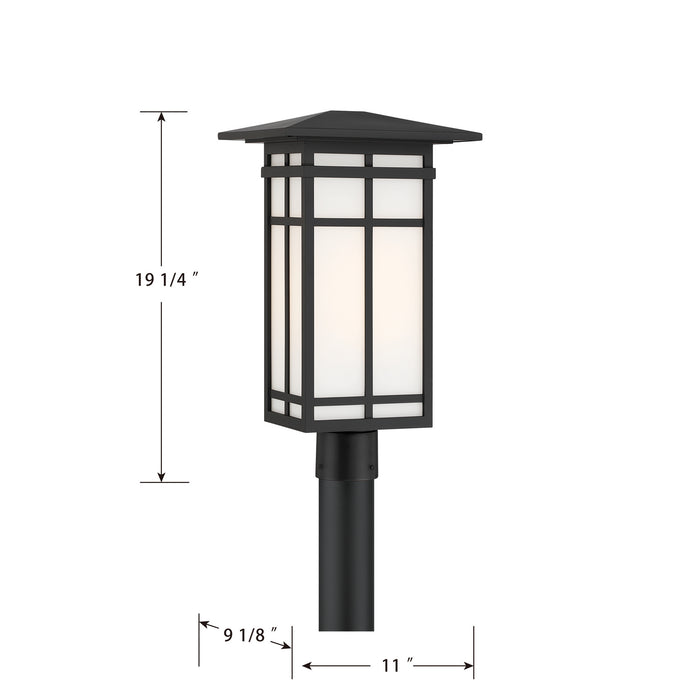 Minka-Lavery - 71186-899 - One Light Post Lantern - Grydton - Dark Matte Black