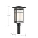 Minka-Lavery - 71186-899 - One Light Post Lantern - Grydton - Dark Matte Black