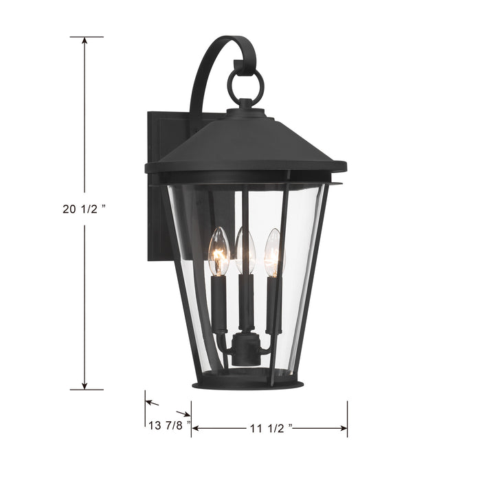 Minka-Lavery - 71283-66 - Three Light Wall Lantern - Outremont - Sand Coal Black