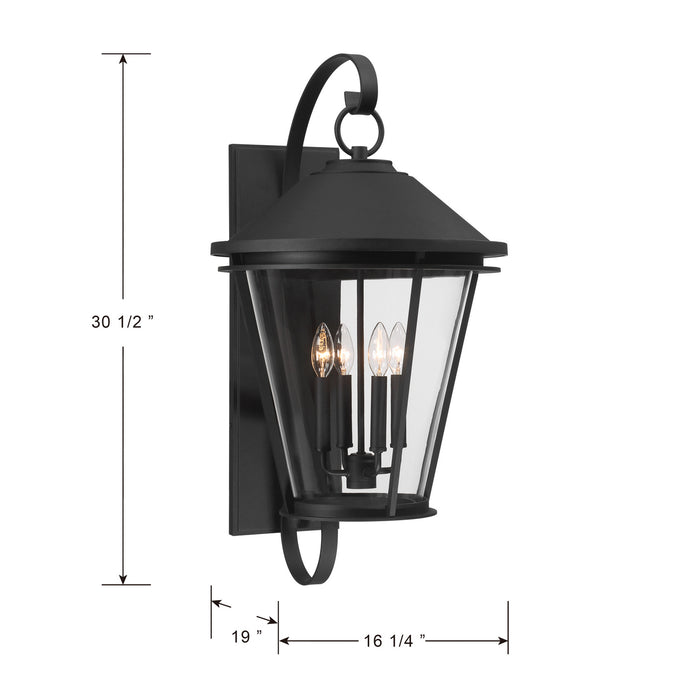 Minka-Lavery - 71284-66 - Four Light Wall Lantern - Outremont - Sand Coal Black