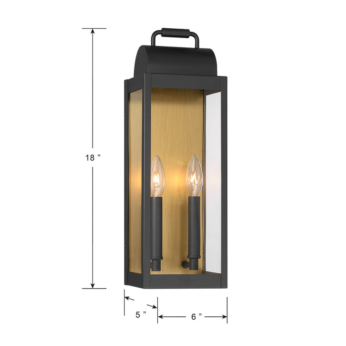 Minka-Lavery - 71312-877 - Two Light Wall Sconce - Calandra - Sand Coal Black