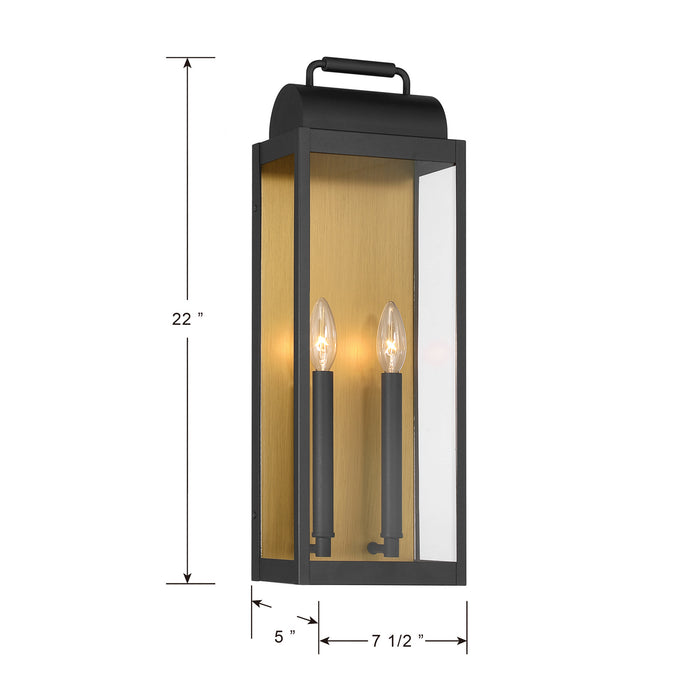 Minka-Lavery - 71313-877 - Two Light Wall Sconce - Calandra - Sand Coal Black