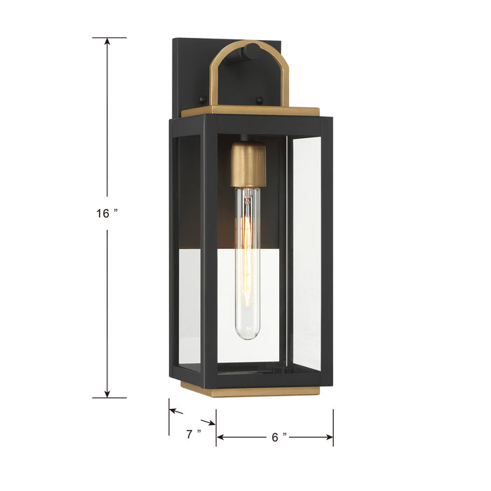 Minka-Lavery - 71330-734 - One Light Wall Sconce - Fenmark - Dark Matte Black