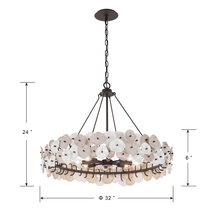 Metropolitan - N1528-860 - Eight Light Pendant - Ravelin - Dark Bronze