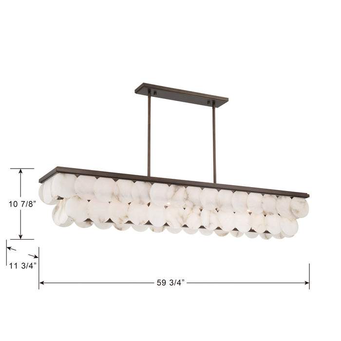 Metropolitan - N1546-868 - Eight Light Linear Chandelier - Olyra - Plated Dark Bronze