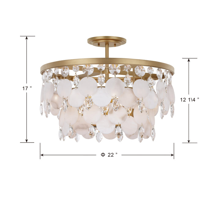 Metropolitan - N1835-870 - Five Light Semi-Flush Mount - Nova Mara - Painted Legacy Brass