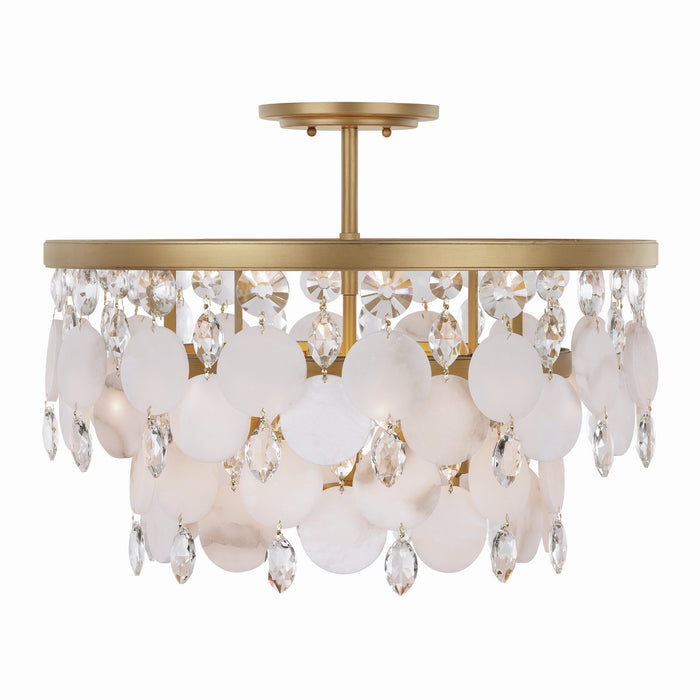 Metropolitan - N1835-870 - Five Light Semi-Flush Mount - Nova Mara - Painted Legacy Brass