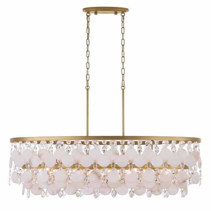Metropolitan - N1836-870 - Five Light Linear Chandelier - Nova Mara - Painted Legacy Brass