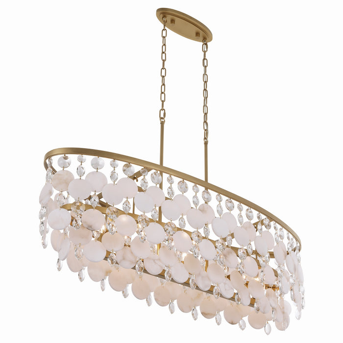 Metropolitan - N1836-870 - Five Light Linear Chandelier - Nova Mara - Painted Legacy Brass