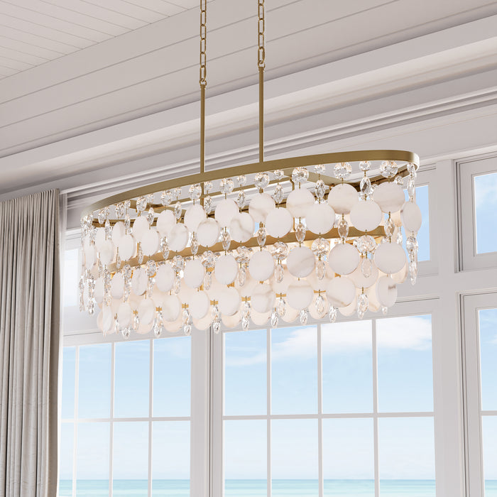 Metropolitan - N1836-870 - Five Light Linear Chandelier - Nova Mara - Painted Legacy Brass