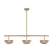 Savoy House - 1-1250-3-127 - LED Linear Chandelier - Hubbard - Noble Brass