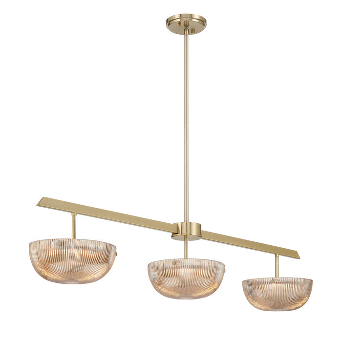 Savoy House - 1-1250-3-127 - LED Linear Chandelier - Hubbard - Noble Brass