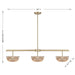 Savoy House - 1-1250-3-127 - LED Linear Chandelier - Hubbard - Noble Brass