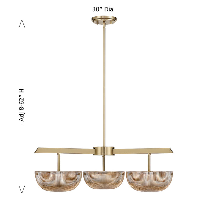 Savoy House - 1-1251-3-127 - LED Chandelier - Hubbard - Noble Brass